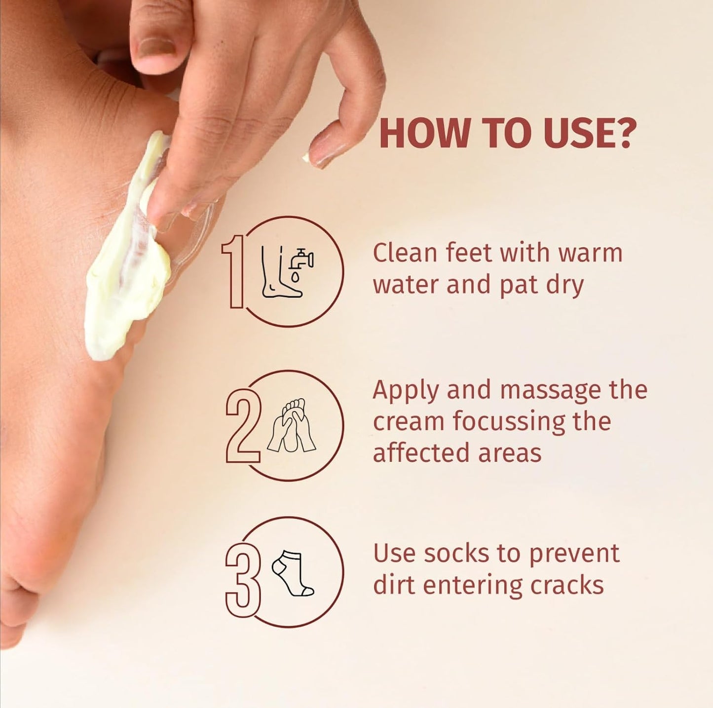 Vilvah Foot Cream for Cracked Heels | Repairs Dry, Rough & Damaged Feet | Softens Calluses & Removes Dead Skin | Deep Hydration & Odour Control | 100ml