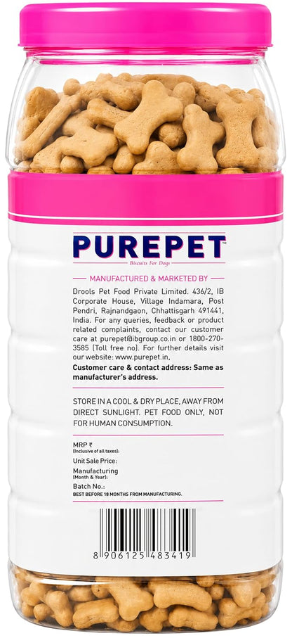Purepet Dog Treats Biscuits 800g Pack for All Life Stages | Mutton Flavour | Active Behaviour | Oral Health | Training and Behaviour | Healthy Immune System