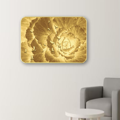 Abstract modern art Premium Sparkle Lamination Finished Surface Golden Slim Frame (13 x 19 Inch) For Home/Office/Hotel painting MG-634