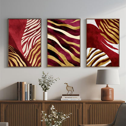 Boho wall Art Paintings Modern Art Framed Wall Painting for Living Room Bedroom - Wall Posters | Paintings with Frame Set of 3 (Boho 3, 13x19 inch)