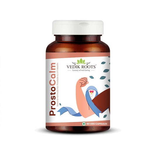 Prostate Support Capsules | Promotes Prostate & Urinary Health | Supports Male Vitality & Hormonal Balance | With Saw Palmetto, Gokshura & Shatavari | 60 Veg Capsules