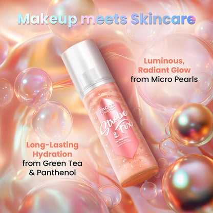 FACES CANADA Ultime Pro Strobe Makeup Fixer Mini - Rose Gold, 50 ml | 12HR Long Lasting Makeup Setting Spray | Dewy Shimmery Glow Finish | Hydrating, Non-Sticky | Waterproof, Transferproof & Alcohol-Free