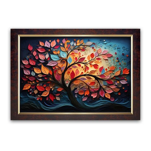 Premium Sparkle Lamination, Colorful Tree Photo Frame, Copper Gold, 14x20 Inch 22819