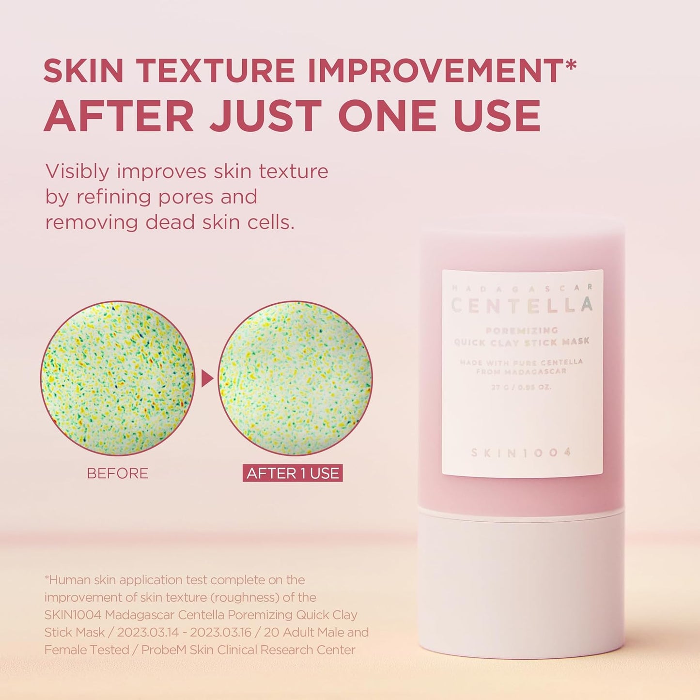 SKIN1004 Madagascar Centella Poremizing Quick Clay Stick Mask 27g – Face Mask with 5 Clays & Red Bean Powder for Pore Care, Oil Control, Blackhead Removal & Skin Soothing Korean Skincare