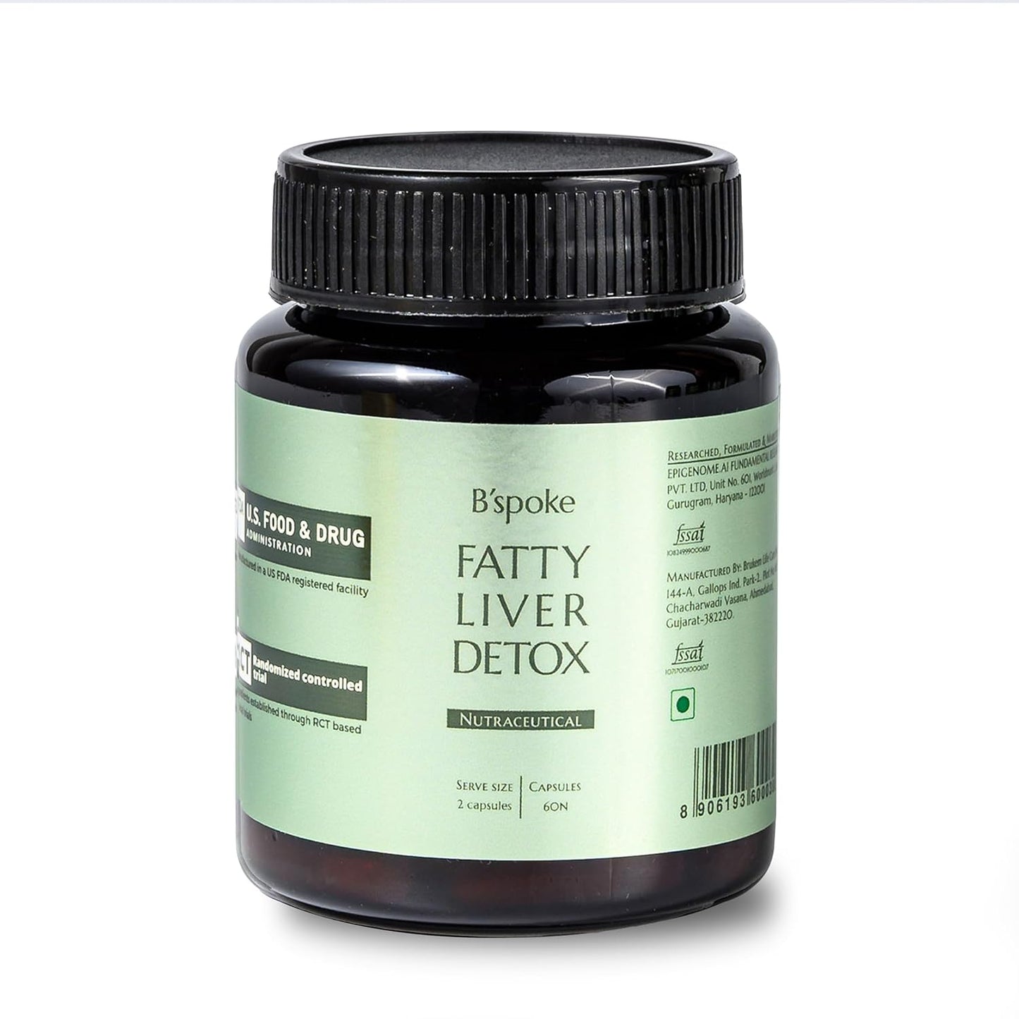 B'spoke Fatty Liver Detox | High Potency Formula for Cellular Detox & Liver Vitality | Enriched with Silymarin (Milk Thistle), Curcumin & Antioxidants | 60 Veggie Capsules