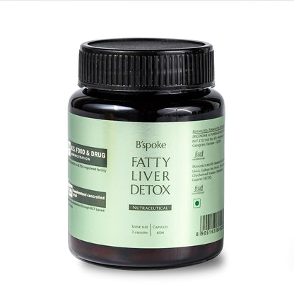 B'spoke Fatty Liver Detox | High Potency Formula for Cellular Detox & Liver Vitality | Enriched with Silymarin (Milk Thistle), Curcumin & Antioxidants | 60 Veggie Capsules