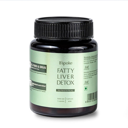 B'spoke Fatty Liver Detox | High Potency Formula for Cellular Detox & Liver Vitality | Enriched with Silymarin (Milk Thistle), Curcumin & Antioxidants | 60 Veggie Capsules