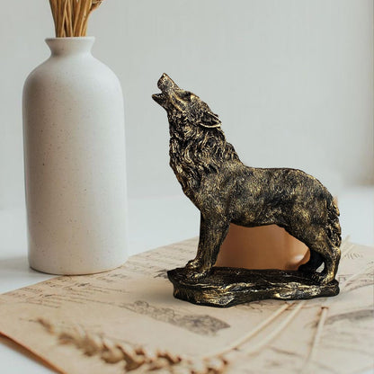 Beautiful Lion Statue for Home Decor (Pack of 1, Dark Brown)