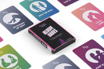 Bloomastra Bloom Dares Card Game for Couples | 24 Cards | 6 Fun Categories Great Conversations & Fun Challenges for Date Night Romantic Gift for Couples (Intermediate)