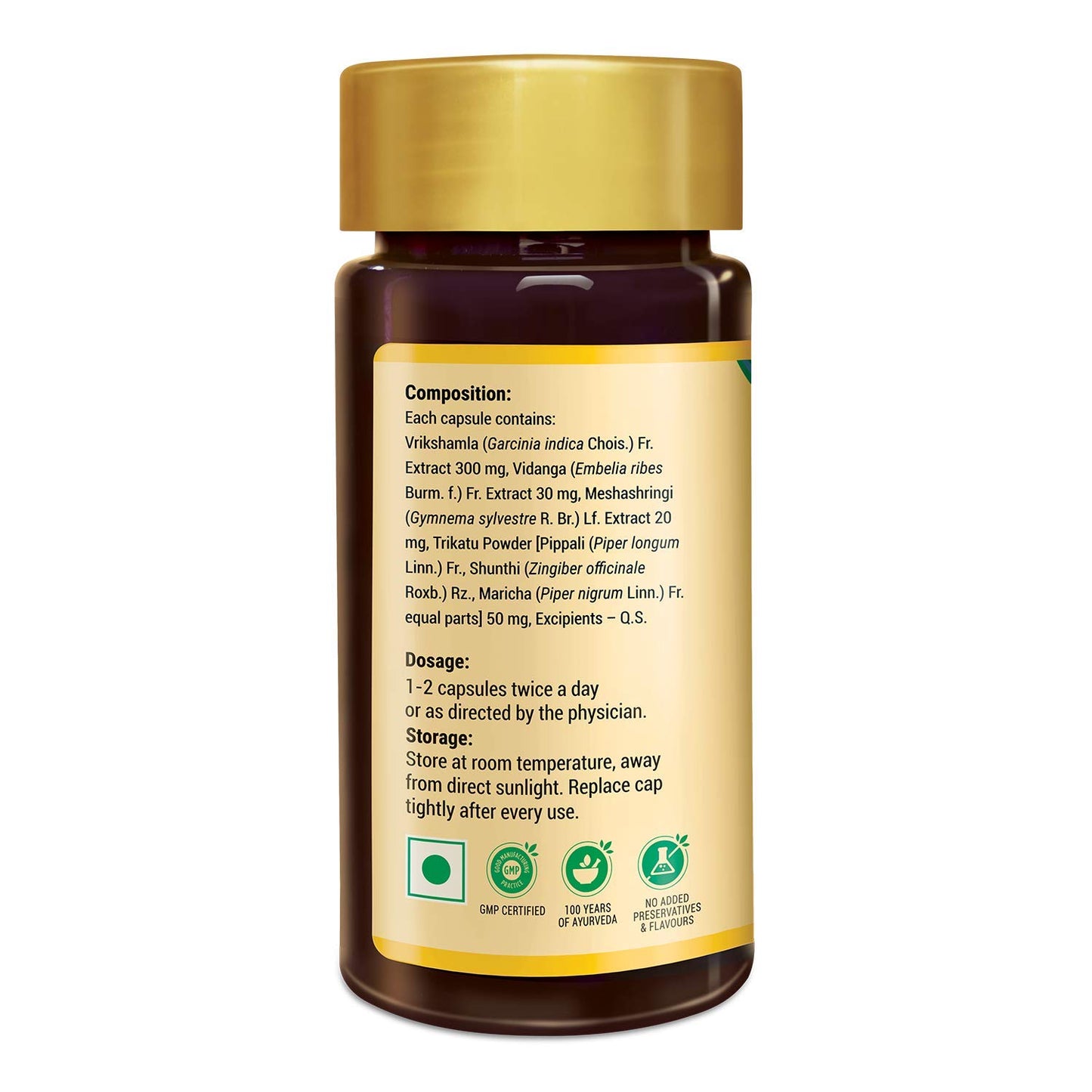 Zandu Lean & Slim Capsules Enriched with the Goodness of 6 Herbs to Help You in Weight Loss Journey, Acts as a Metabolism Booster And Supports Weight Management, Pack of 60 Veg Capsules