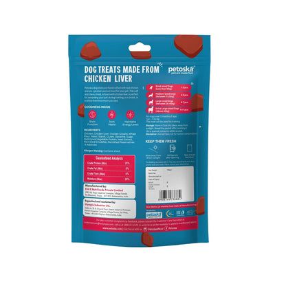 Petoska Chicken Liver Jerky Dog Treats – 100 g High‑Protein Natural Chewy Sticks for Puppies & Adult Dogs