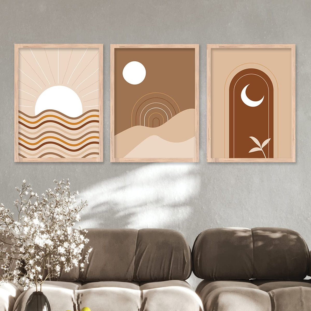 Painting for Wall Decoration - Modern Art Wall Decor Framed Painting for Living Room Bedroom - Framed Wall Posters/Paintings with Frame Set of 3 (Art 10, 10x13 inch)