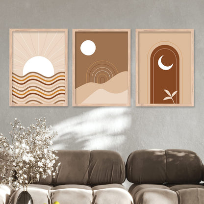 Painting for Wall Decoration - Modern Art Wall Decor Framed Painting for Living Room Bedroom - Framed Wall Posters/Paintings with Frame Set of 3 (Art 10, 10x13 inch)
