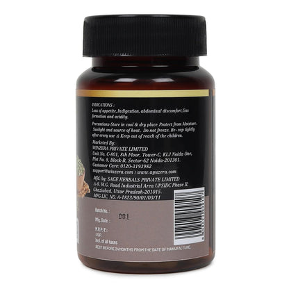 Wellwith by Ayuzera Natural Digestera 60 Capsule|Food Supplements, Digestion | Pack of 1
