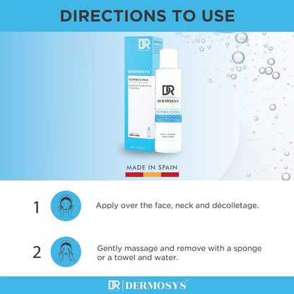 DERMOSYS Hydrating Cleanser for Women & Men | Gently Removes Impurities & Excess Oil | With Kombuchka & Black Tea Extract | Non-Drying Daily Facial Cleanser for All Skin Types – 75ml