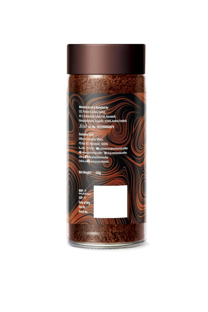 Continental Coffee XTRA Instant Coffee Powder | 200g Jar | 30% Chicory and 70% Robusta Coffee | Medium Roast Instant Coffee | Granulated Instant Coffe