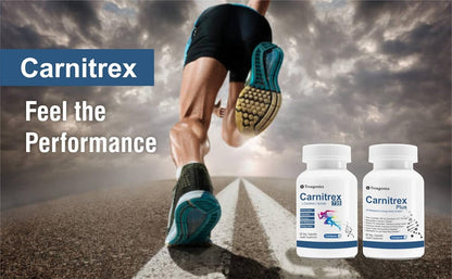 Trexgenics® CARNITREX PLUS -CARNIPURE (Lonza, Switzerland) L-Carnitine L-Tartrate 735mg,Chromium Picolinate 208 mcg and Active folate 200 mcg - Synergistic Fat Metabolism, Energy, Endurance & Performance Boost Advanced formula (60 Veg. Capsules) pack of 1