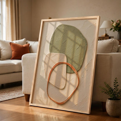 Decorative Boho Wall Art Painting With Frame | Boho Painting For Living Room Bed Room Hotel Wall Decor Digital Reprint (14X20 inch)