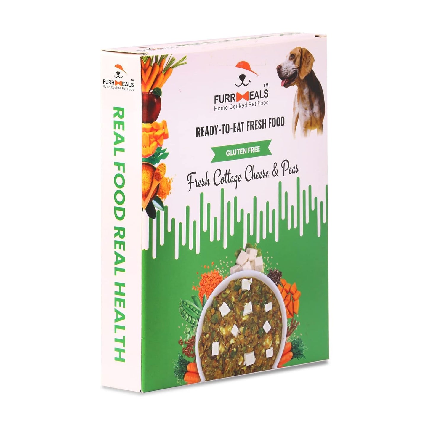 FurrMeals Wet Dog Food | Fresh Cottage Cheese and Peas | Ready-to-Eat Fresh Dog Food | All Breed | Veg Recipe | Gluten Free I Preservative Free I Single Pack (200gm)