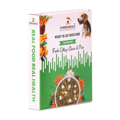 FurrMeals Wet Dog Food | Fresh Cottage Cheese and Peas | Ready-to-Eat Fresh Dog Food | All Breed | Veg Recipe | Gluten Free I Preservative Free I Single Pack (200gm)