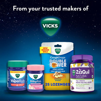 Vicks ZzzQuil Natura, 24s Pack, Non-Addictive Sleep-Aid Gummy, Melatonin helps you fall Asleep Fast