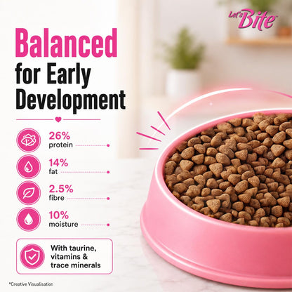 Let's Bite Active Kitten Dry Cat Food, 400 gm Pack