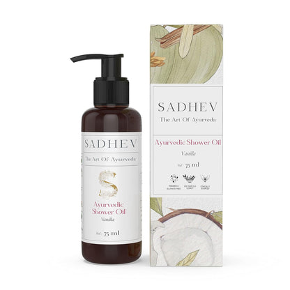 Sadhev Ayurvedic Shower Oil With Goodness Of Vanilla For Hydration And Moistrization