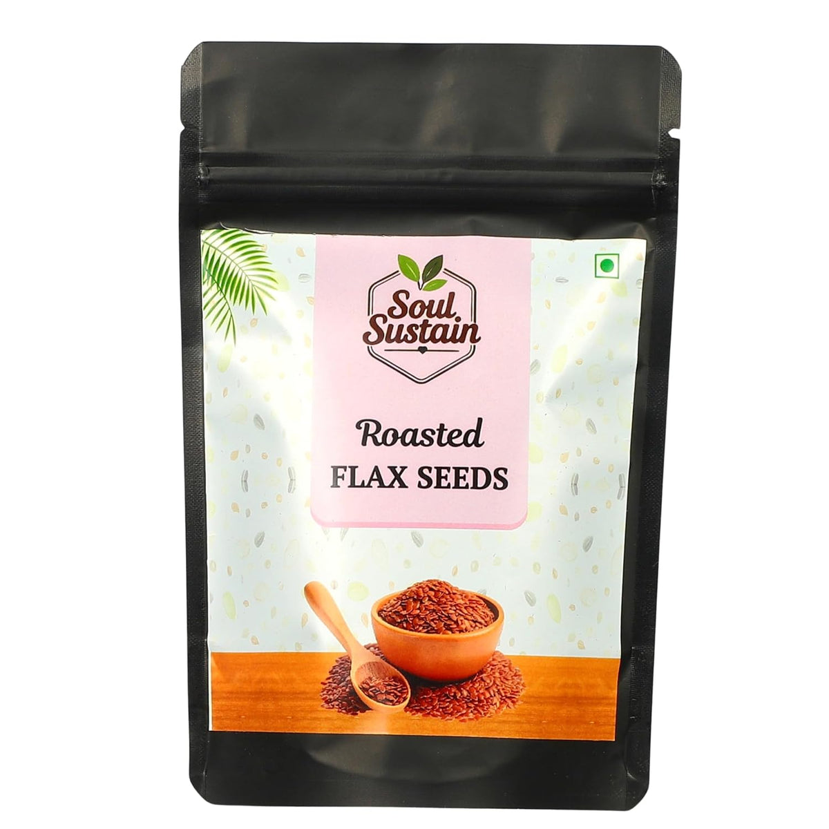 SoulSustain Roasted Flax Seeds | Plant Protein & Fiber Snack | Omega 3 Nutrient Seeds | Gluten Free Vegan Snack for Smoothies, Baking, Salad Topping, Breakfast, Travel, Workout Energy