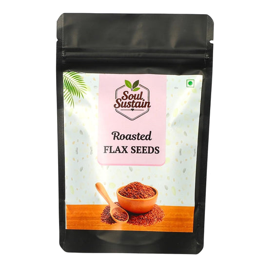 SoulSustain Roasted Flax Seeds | Plant Protein & Fiber Snack | Omega 3 Nutrient Seeds | Gluten Free Vegan Snack for Smoothies, Baking, Salad Topping, Breakfast, Travel, Workout Energy