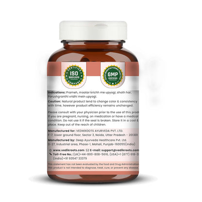 Prostate Support Capsules | Promotes Prostate & Urinary Health | Supports Male Vitality & Hormonal Balance | With Saw Palmetto, Gokshura & Shatavari | 60 Veg Capsules