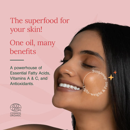 Juicy Chemistry 100% Pure & Certified Organic Rosehip Seed Oil, 30ml | Cold-Pressed & Therapeutic Grade | Fades Scars & Pigmentation | Brightens Skin Tone | Hydrating | Boosts Collagen | Anti Ageing | Dermatologically Tested