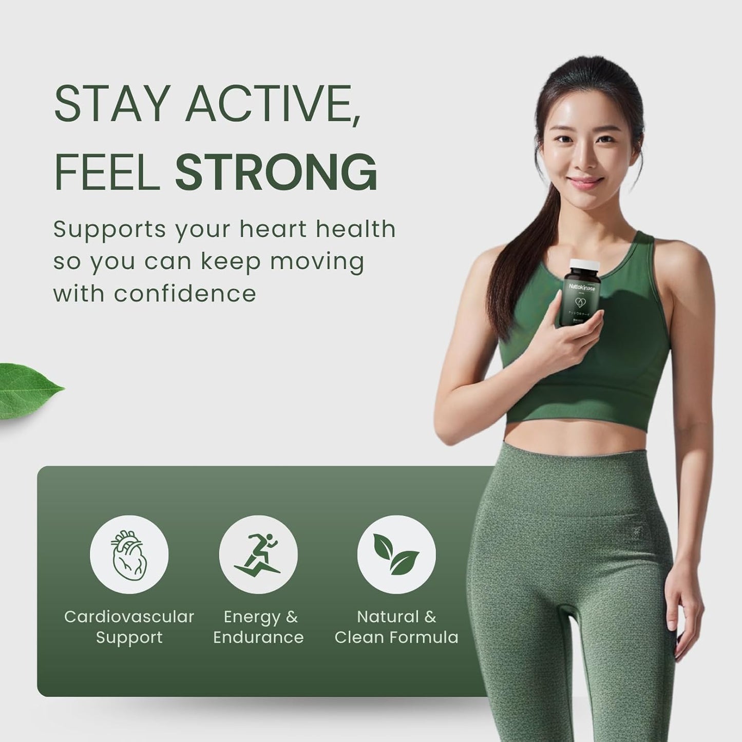 Nattokinase supplement by Nutramito, 200mg (4000 FU) per serving of 2 capsules, Natural Enzyme Supplement for Heart Health, Vitamin K–Free Formula, Supports Heart Health & Smooth Circulation