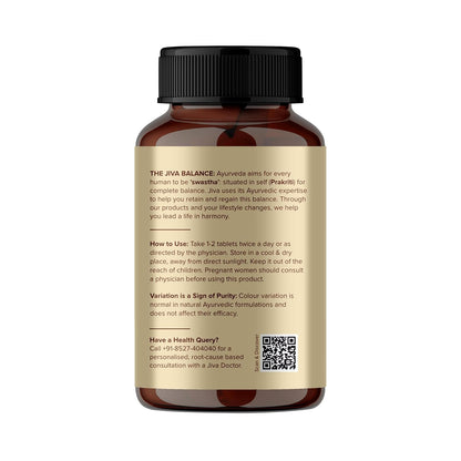 Jiva Triphala Tablet | 100% Ayurvedic Formulation Improves Digestion, Promotes Gut Health & Relives Constipation | Balances 3-Doshas | Excellent For Eye & Hair Issues - 120 Tablets