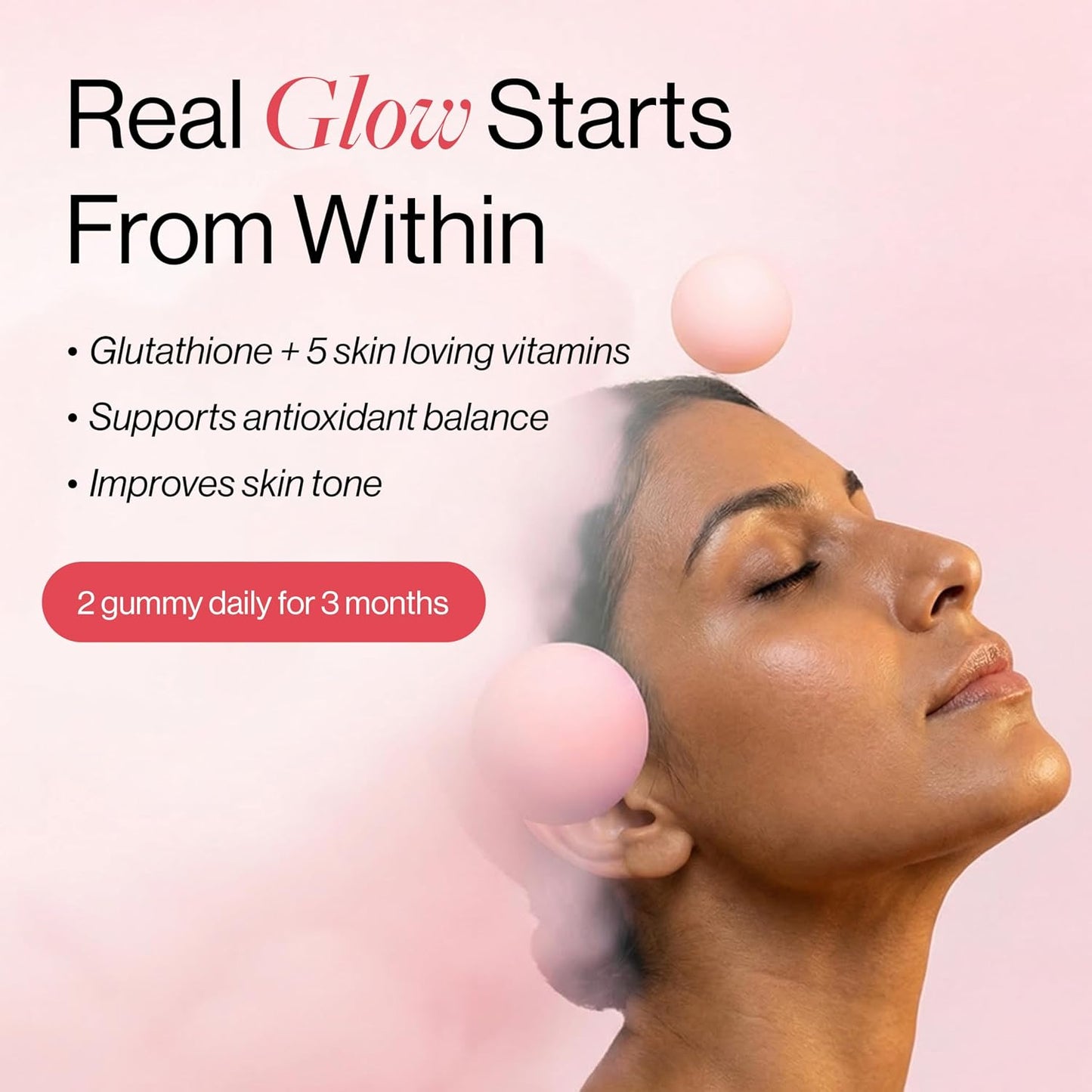 Be Bodywise Glutathione Gummies for Clear Radiant Skin | Reduces Pigmentation, Enhances Radiance, Protects Against Pollution & UV Damage | L Glutathione Gummies 250 Mg With Vitamin C | Antioxidant, Skin Glow Supplement for Clear Skin | Pack of 60