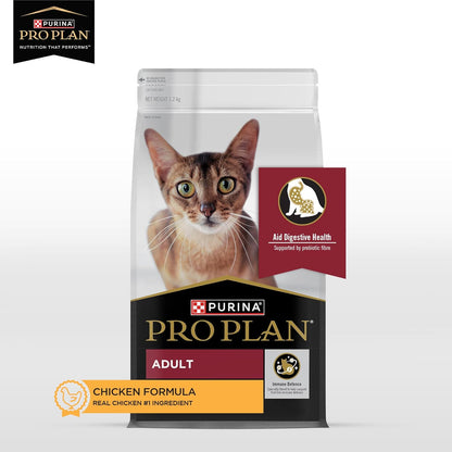 Purina Pro Plan Adult Cat Dry Food with Chicken, 1.2kg Pack | With Chicken, High Quality Nutrition, Complete & Balanced Diet, Essential Vitamins & Minerals
