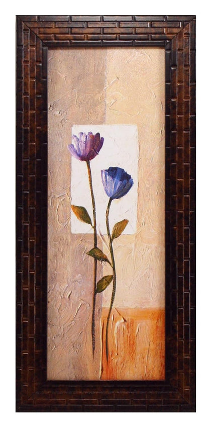 3 PC Set of Floral Paintings (1091a) Without Glass 5.2 X 12.5, 9.5 X 12.5, 5.2 X 12.5 INCH