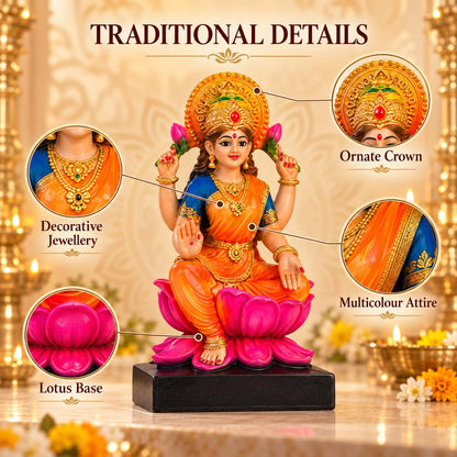 Laxmi Murti Goddess Lakshmi Idol Statue Home Mandir Pooja Room Gift