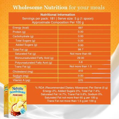 Nutralite Doodhshakti Pure Ghee | from Braj Bhoomi | 1 Litre