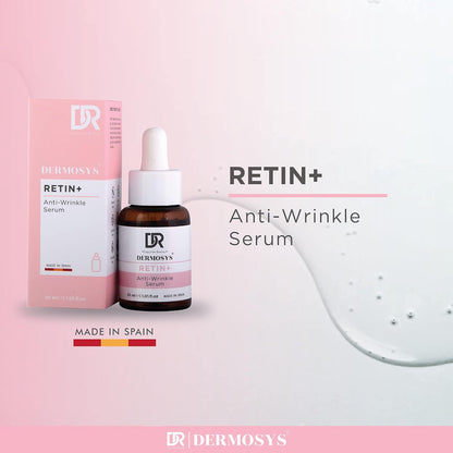 DERMOSYS Anti Wrinkle + Retinol Serum | 30ml Retinyl Palmitate | Anti Aging Serum for Daily Use | Sulphate & Paraben Free | Lift & Firm Skin | For All Skin Types - 30ml