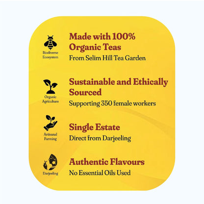 Dorje Teas First Flush Darjeeling Green Tea | 100g (Pack of 1) | Selim Hill Estate | Sweet & Floral Spring Flavour | 100% Organic Single Estate Whole Leaf | No Dust or Fannings | 40 Cups