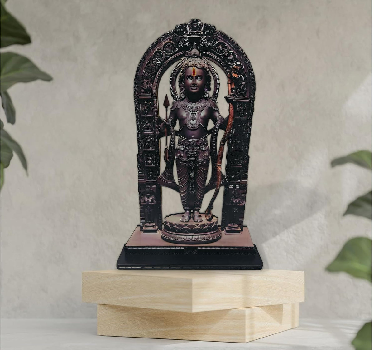 paintings Ram Lalla MDF Cutout of Ram Lalla Statue in Ayodhya Mandir (2D), Idol Home Decor, Divine Gifts, Big Size Ram Lalla Statue 8 inch x 5 inch