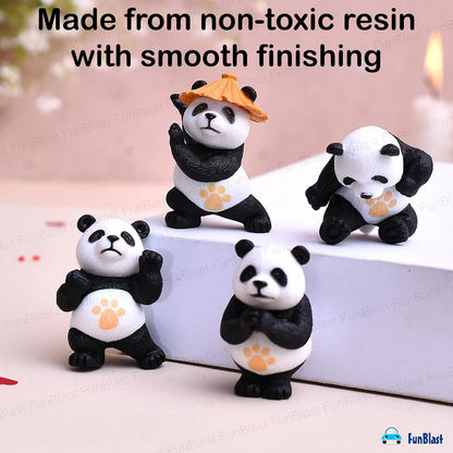 Panda Miniature Figurines - Decorative Showpiece, Gift for Him/Her, Diwali Deepwali New Year Home Decor, Bedroom, Living Room, Office, Table, Car Dashboard (Style-C)