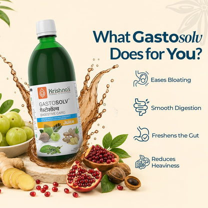 Krishna’s Gastosolv Juice 1000 ml | Ayurvedic Digestive Tonic | Helps Relieve Acidity, Gas & Bloating | Natural Gut Health Support