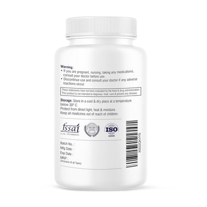 Biotrex Nutraceuticals L-Taurine 500mg Supplement, Energy, Heart, Brain & Eye Health Support, Cardiovascular system, 120 Vegetarian Capsules