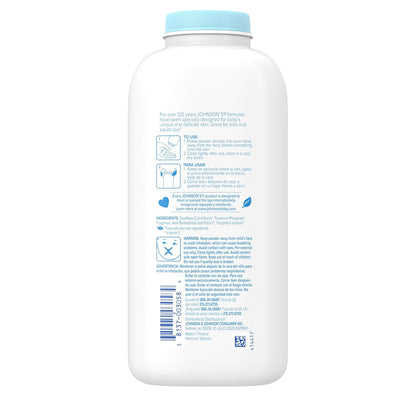 Johnson's Baby Powder Pure Cornstarch with Aloe & Vitamin E 15 Ounce (425 g)