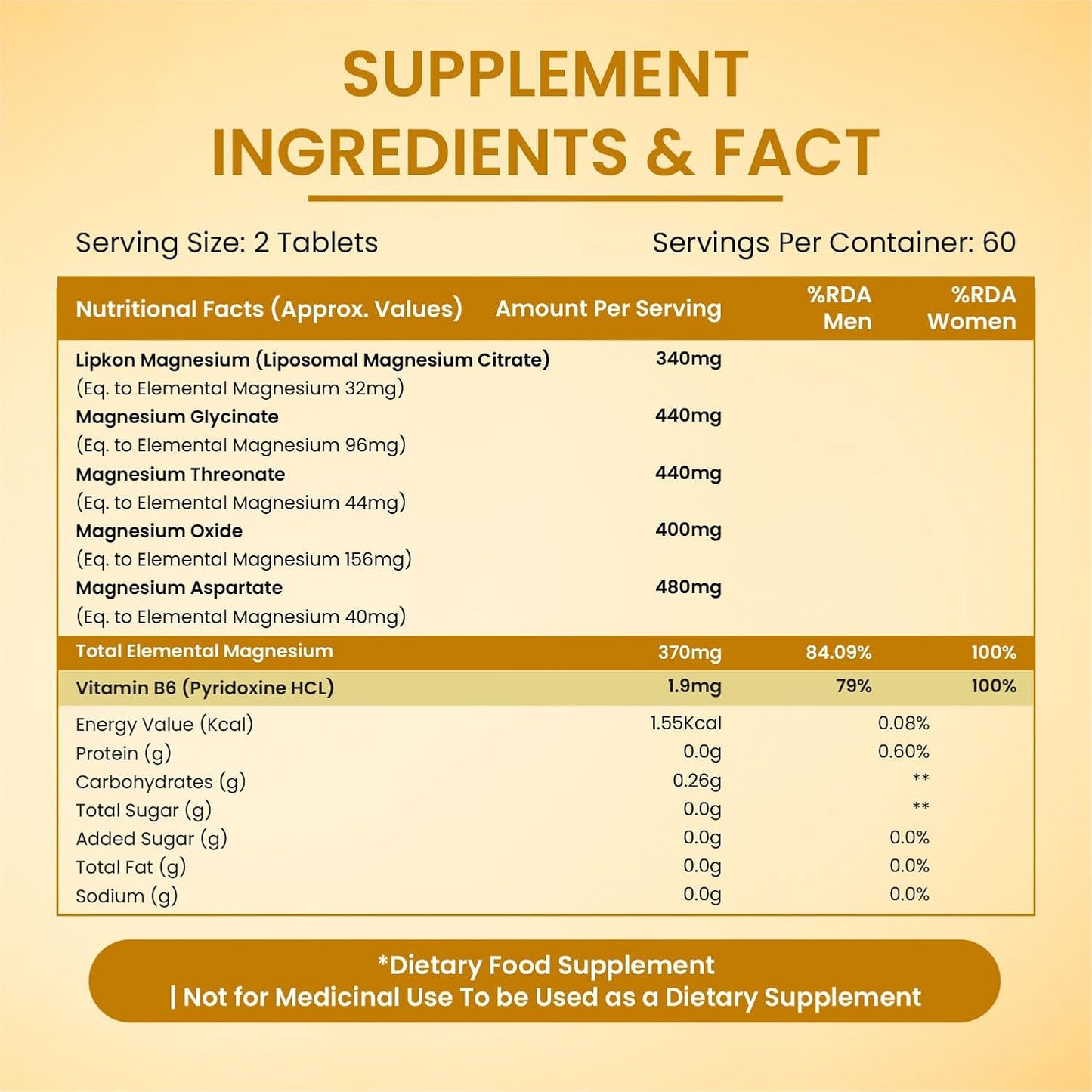 Vlado's Himalayan Organics 5X Strength Liposomal Magnesium Supplement - 2100mg+ with Chelated Magnesium Glycinate, Citrate, Oxide, Threonate, Aspartate & Triple magnesium Complex | For Sleep, Cramps, Recovery 120 Tablets