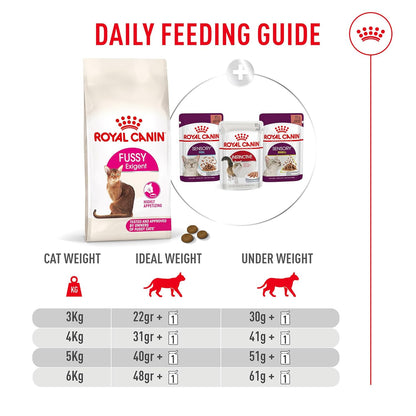 Royal Canin Fussy Exigent Adult Cat Dry Food, 400 g | Supports Digestion And Enhances Overall Vitality