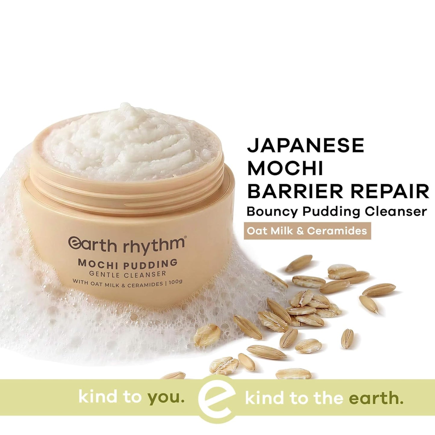 Earth Rhythm Oats Mochi Cleanser - Barrier Repair with Ceramides 100g