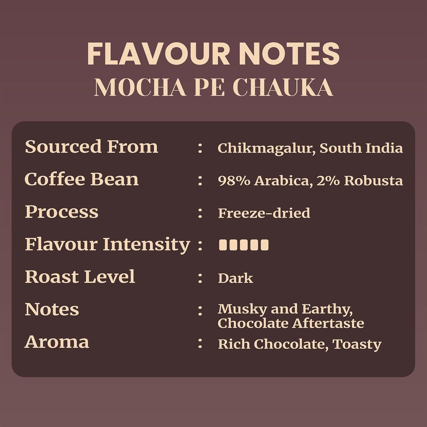 Impulse Coffees Mocha Pe Chauka Instant Coffee Powder | Premium Mocha Flavour, Strong Taste, Café-Style Aroma | 50g
