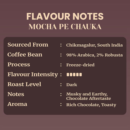 Impulse Coffees Mocha Pe Chauka Instant Coffee Powder | Premium Mocha Flavour, Strong Taste, Café-Style Aroma | 50g